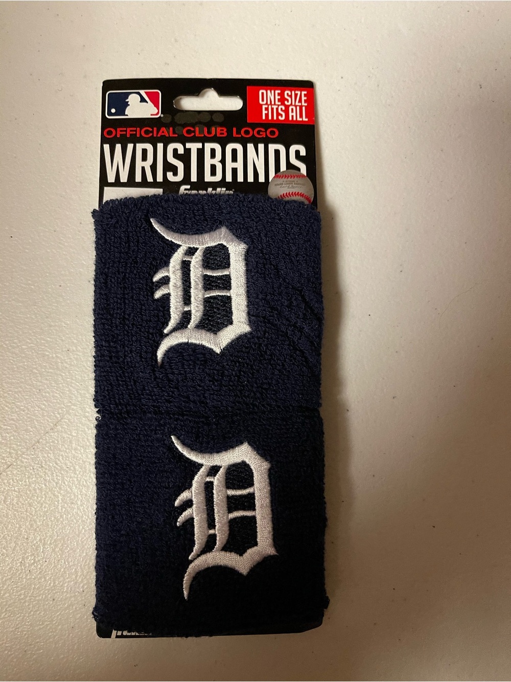 MLB Detroit Tigers Navy Wristbands with White D Logo